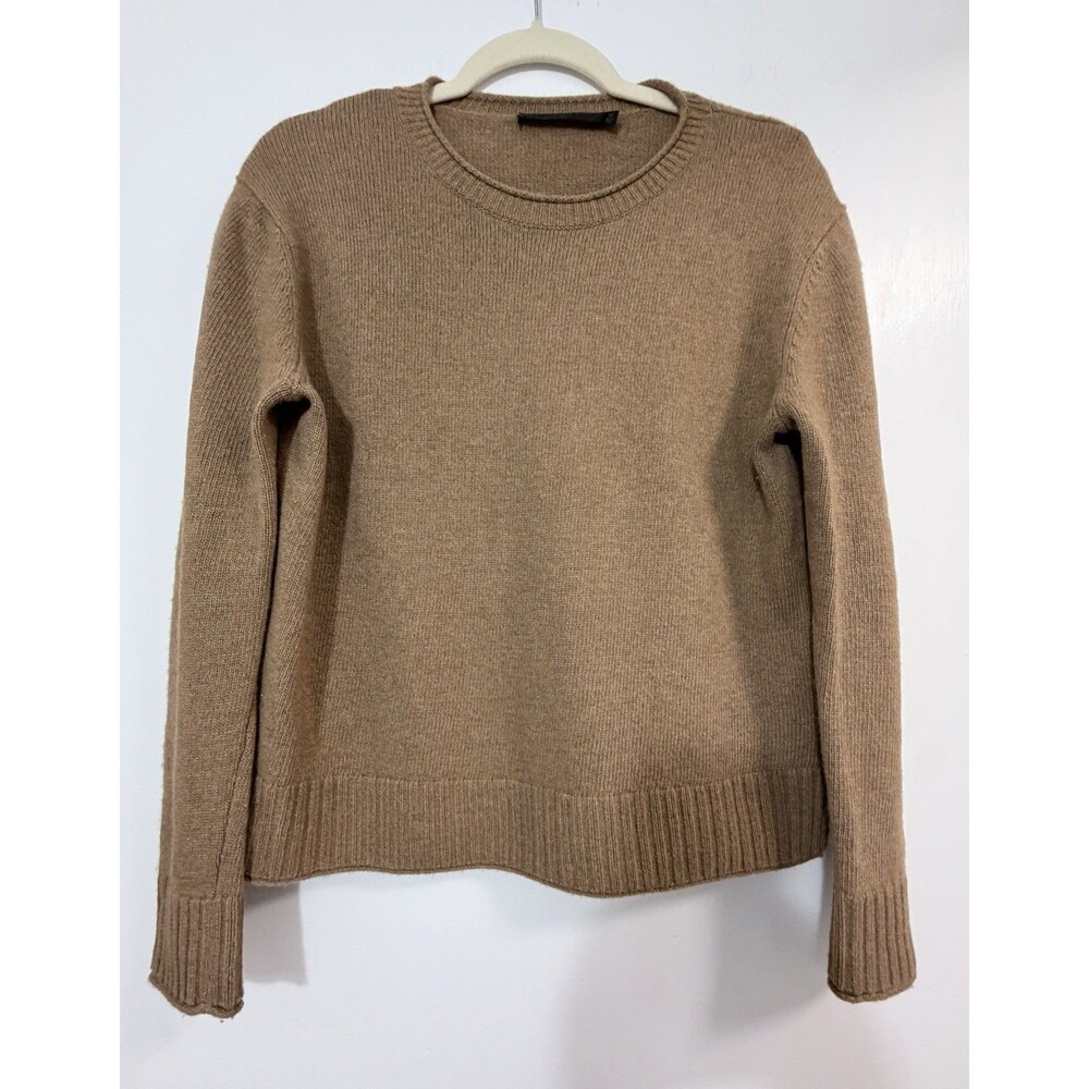 Jenni Kayne Wool Cashmere Crewneck Camel Tan Sweater Women's XS